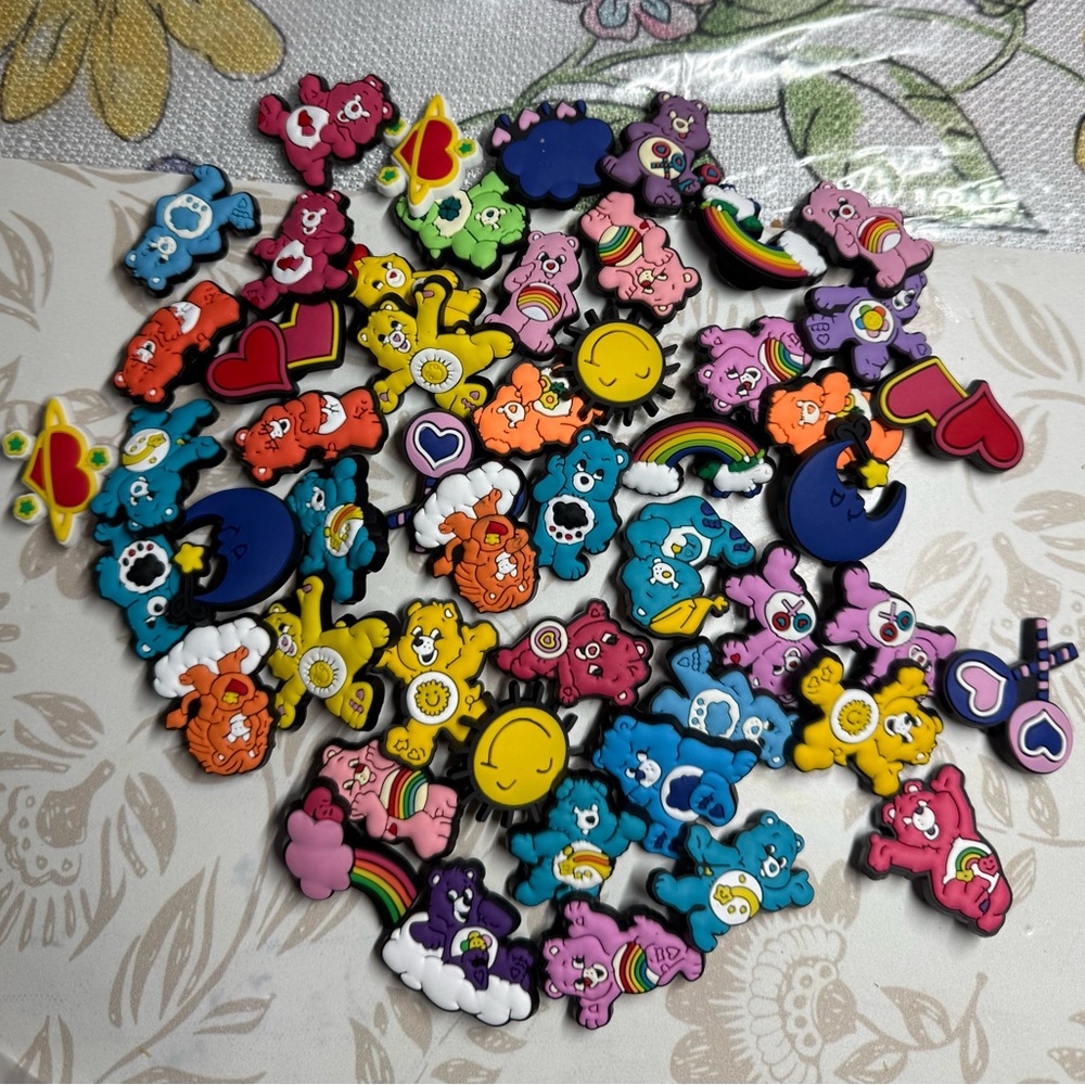 Care Bear Clog Charms, Lot Of 5 Pieces, Randomly Chosen
